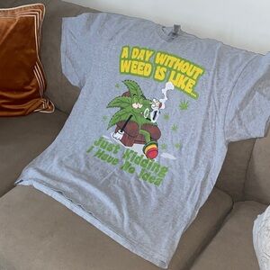 Gray Graphic T-Shirt with Fun Print